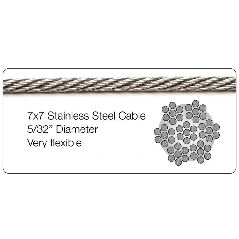 5/32 Stainless Steel Cable by the foot Cable Railing Systems