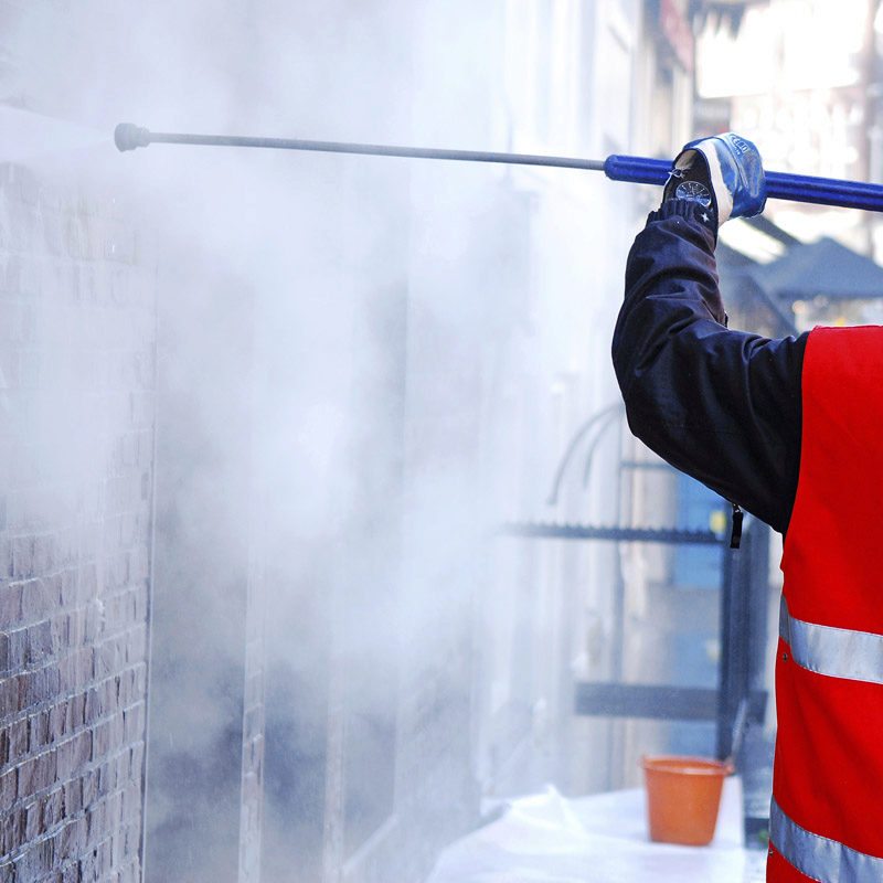 Pressure Washing a House