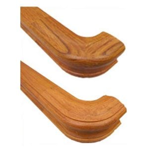 Size : 120cm Stair Handrails for Walls White，Non-Slip Round Solid Wood Stair Handrails，Home Indoors Wall Mount Handrails With Fittings End Caps 50~400cm