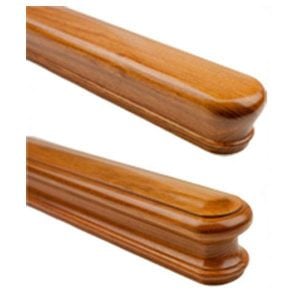 Size : 120cm Stair Handrails for Walls White，Non-Slip Round Solid Wood Stair Handrails，Home Indoors Wall Mount Handrails With Fittings End Caps 50~400cm