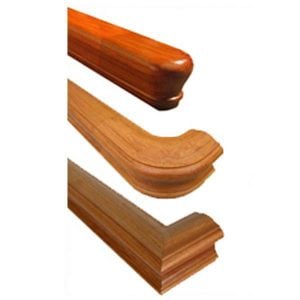 Wood Handrails For Stairs Bending Straight Or Wall