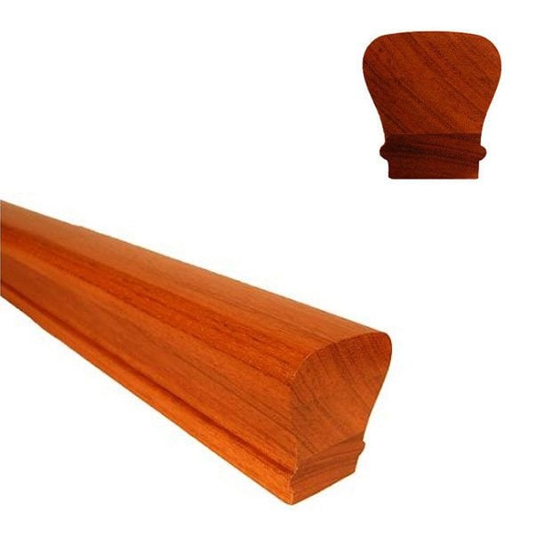 6010 Series 7046 Right Hand Turnout Hardwood Red Oak Stair Handrail Part 3