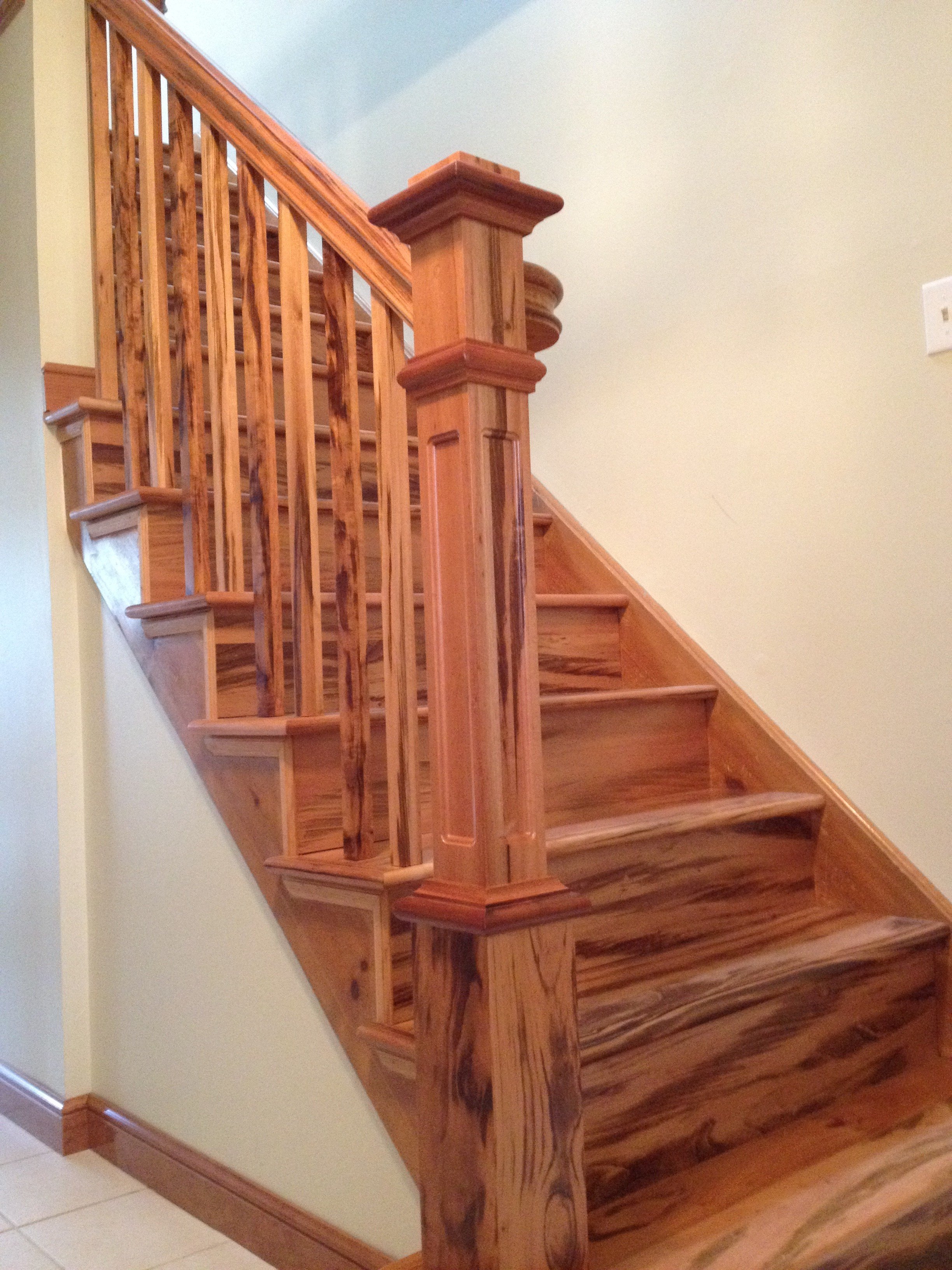 wood stair steps