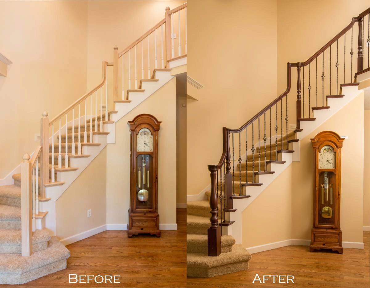 StairSuppliesTM Iron Balusters Before and After Project 94