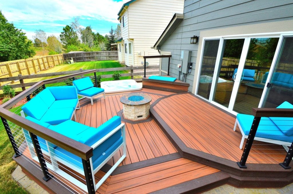 Contemporary Cable Deck Railing