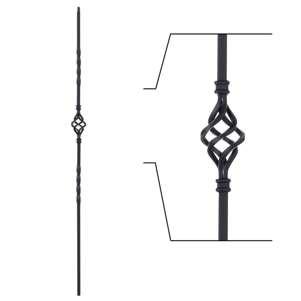 16.1.3 Single Basket Iron Baluster StairSupplies™