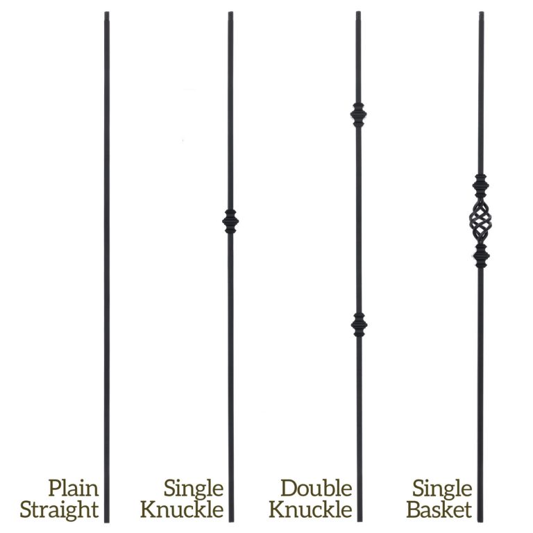 thumbnail image 2 of 10-Pack Black Wrought Iron Balusters - 44" Hollow Steel Spindles For Stair Railings 2 of 5