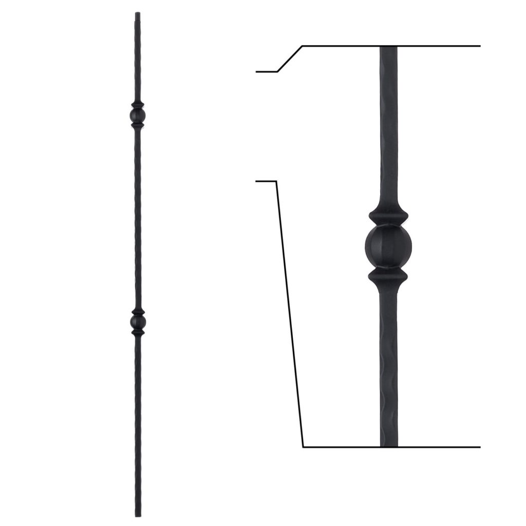 16.1.27 Double Knuckle Iron Baluster StairSupplies™
