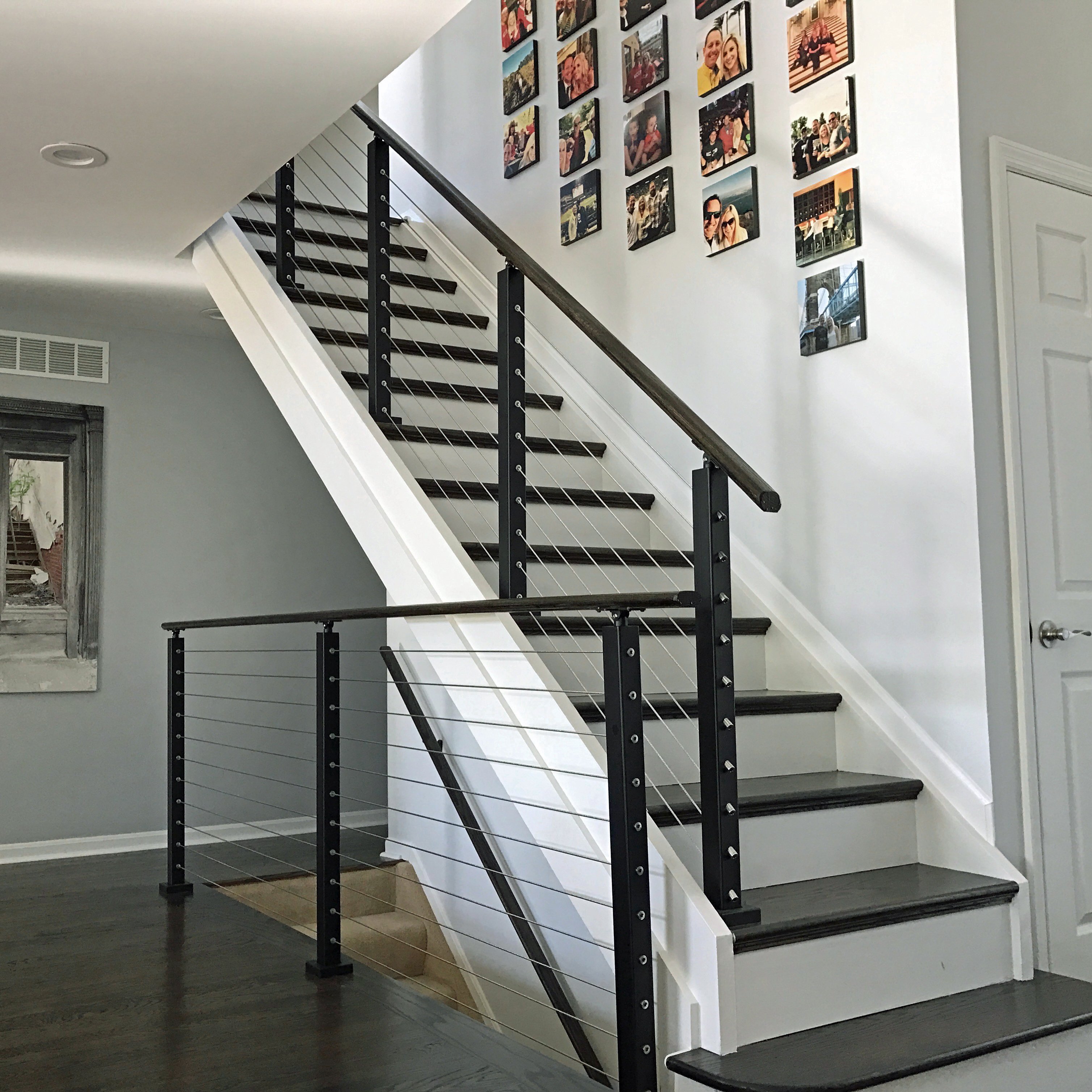 Project # 218 - Transitions with Cable Railing - StairSupplies™