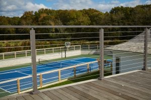 Cable Railing with basketball court
