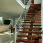 Sppedboat Silver Floating Stair and Glass Railing