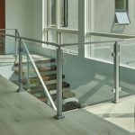 Sppedboat Silver Floating Stair and Glass Railing