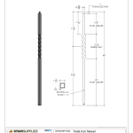 2452 Twist Iron Newel - Image 2
