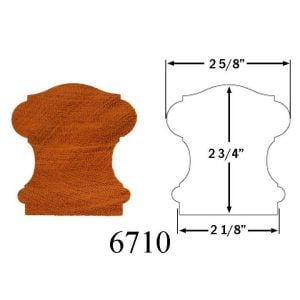 6710 Handrail - Unfinished Handrail 6710 Profiles - Stairsupplies