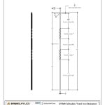 2551 Double Twist Iron Baluster - Image 3