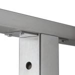 Side Mount Flat Top Square 2" Cable Railing Post - Image 2