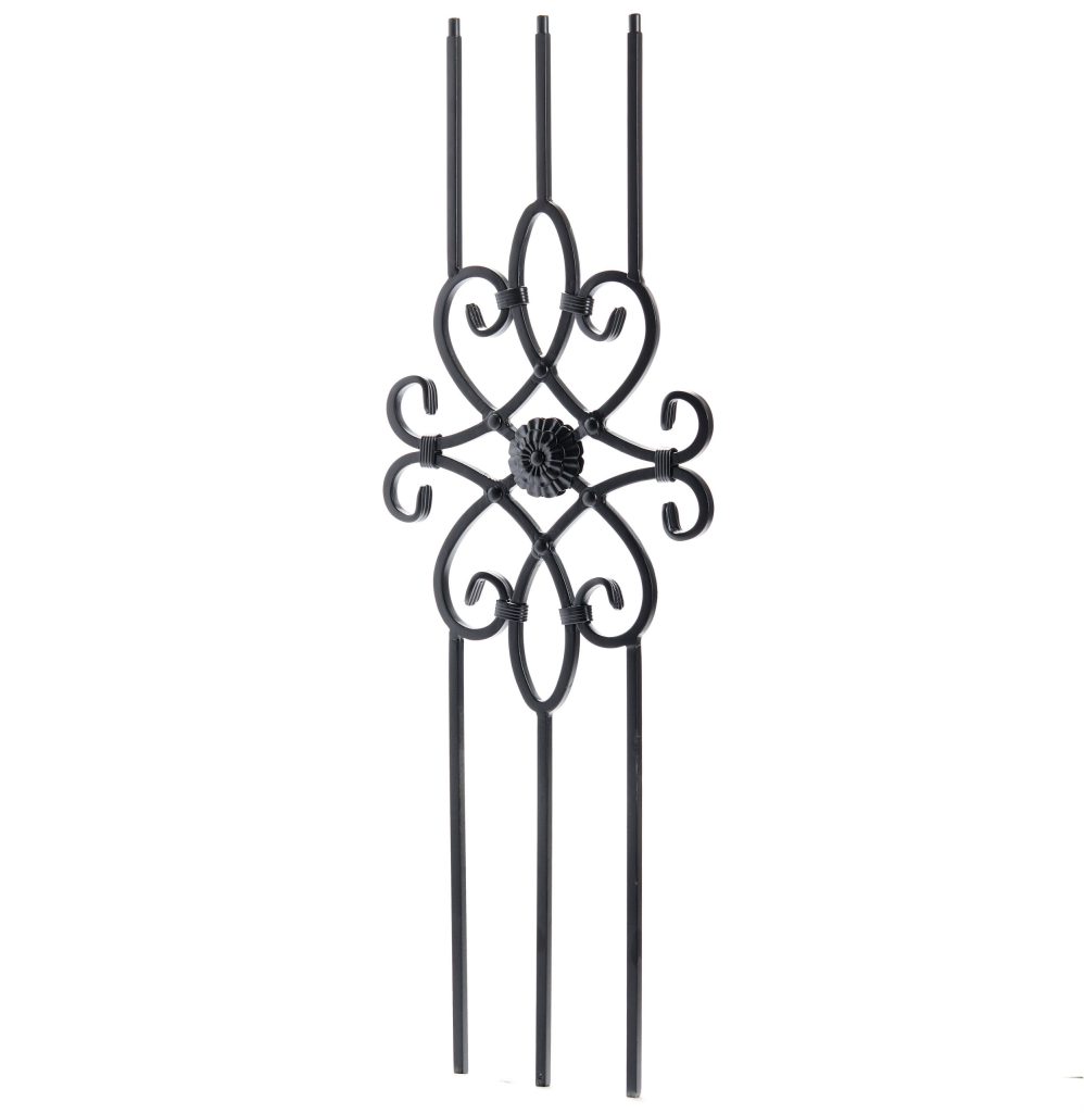 Balluster Panel Examples Decorative Panel Iron Balusters - StairSupplies™