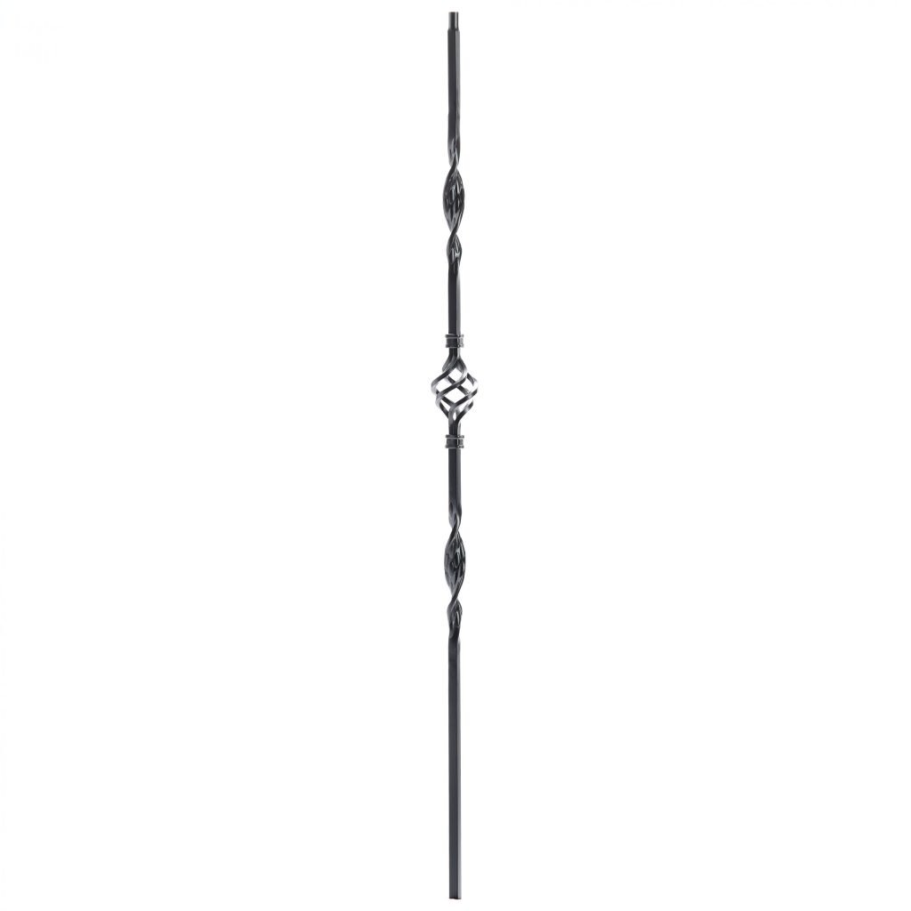 2962 Ribbon Single Basket Iron Baluster