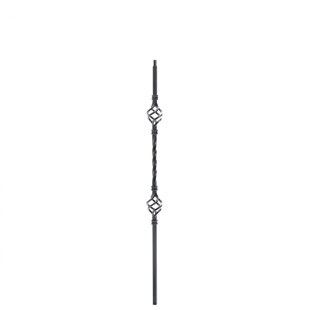 2653 Knee Wall Double Basket Iron Baluster