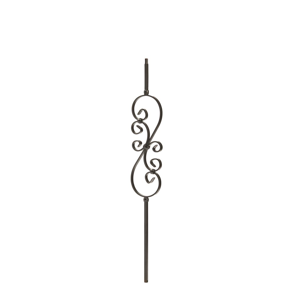 2685 Knee Wall Scroll Iron Baluster