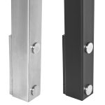 Slim Side Mount Universal Top Square 2" Cable Railing Post - Image 2