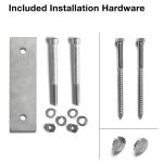 Slim Side Mount Universal Top Square 2" Cable Railing Post - Image 3