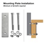 Slim Side Mount Universal Top Square 2" Cable Railing Post - Image 4