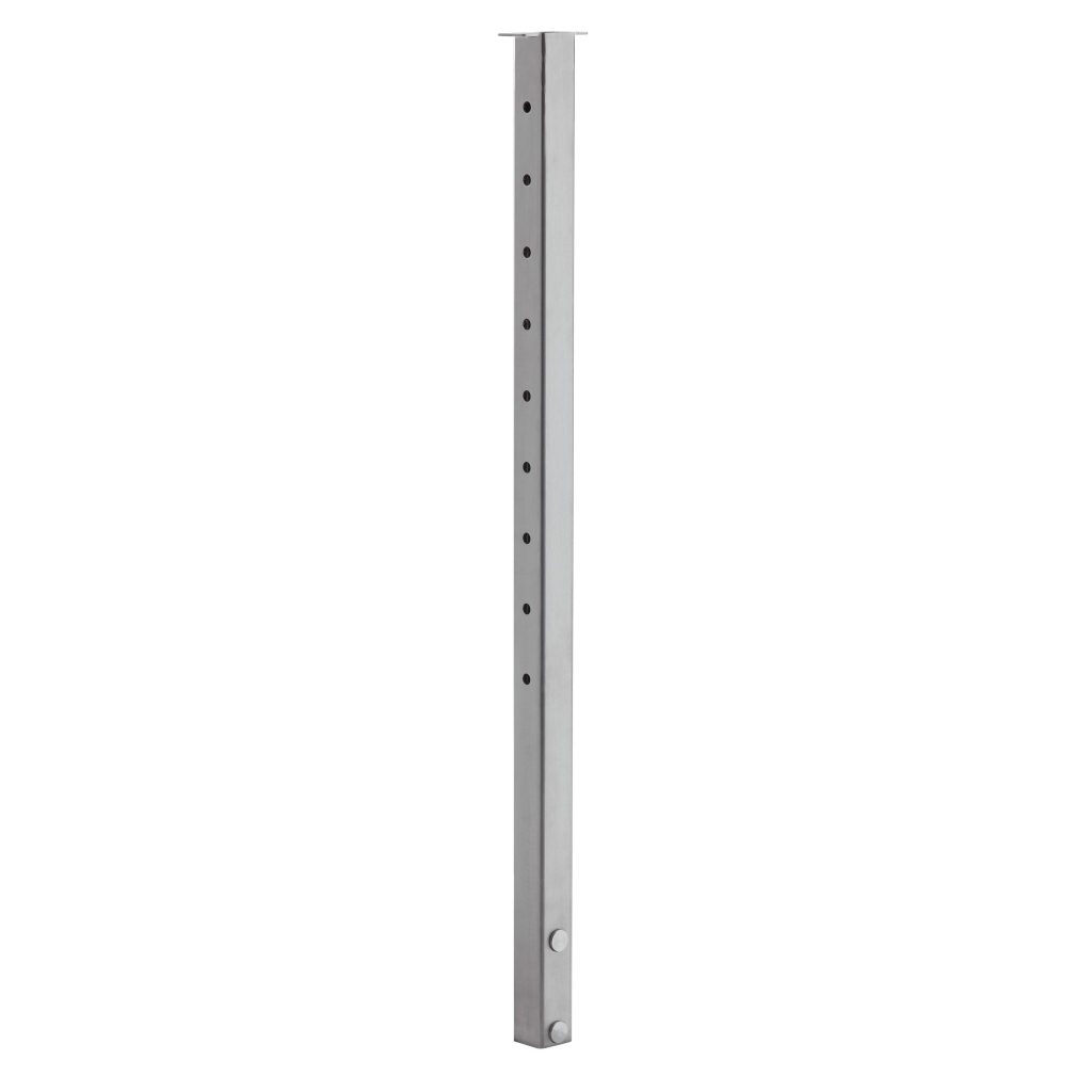 Slim Side Mount (Fascia) Flat Top Square 2" Rod Railing Posts