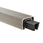 Steel Square Cap Rail for Glass - Image 3